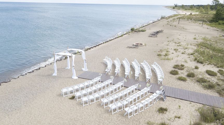 Beach wedding with beach access